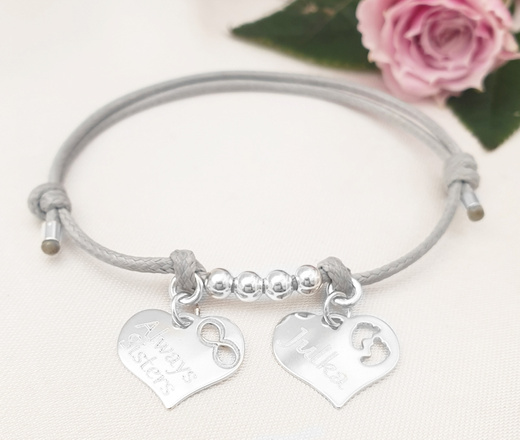1622 bransoletka srebrna 925 z grawerunkiem wybór zawieszek