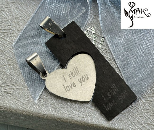 BK677 brelok do kluczy dla zakochanych z grawerem