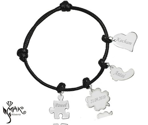 Dodatkowa zawieszka do bransoletki duża 15 mm srebrna