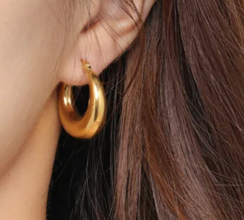 599/1118 Kolczyki stalowe dmuchane koła