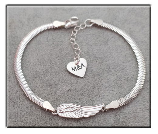 1290 bransoletka srebrna 925 skrzydła anioła