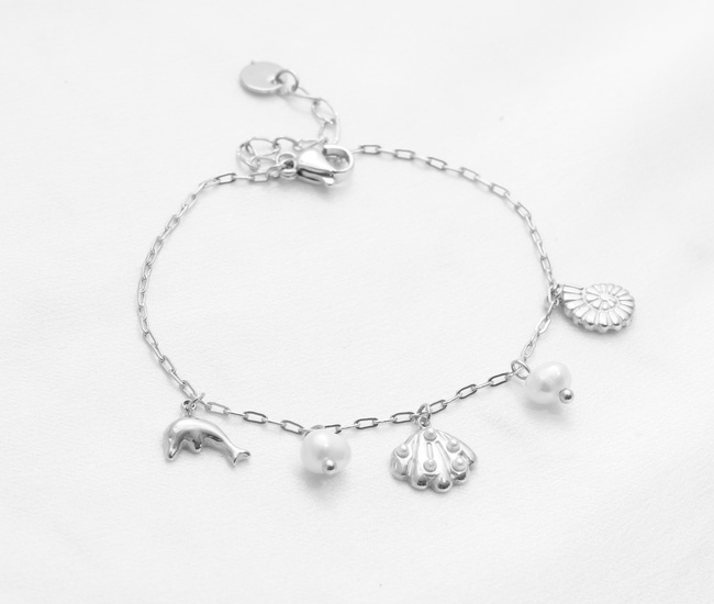 Bransoletka z motywami podróżniczymi, stal szlachetna 1857/22