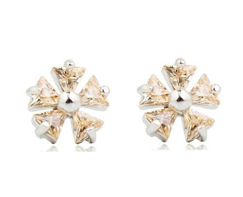 Kol 599/23 kolczyki kryształy białe złoto crystal