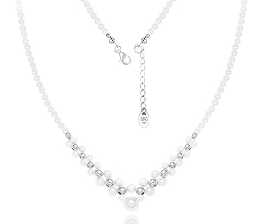 1393 komplet srebrny 925 z perełkami na ślub