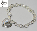 BR716 BRANSOLETKA serduszka gruby łańcuch grawer