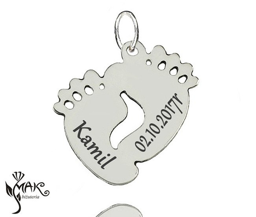 BR1004 BRANSOLETKA Z GRAWEREM trzy zawieszki Swarovski Elements serce