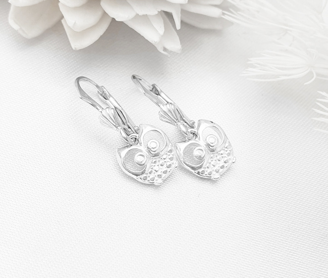 1797 kolczyki sówki srebrne 925