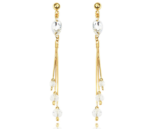 1363 komplet srebrny pozłacany z kryształkami