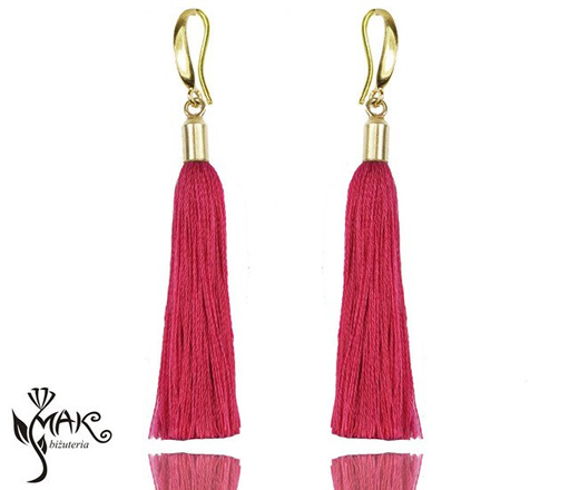 Kol952 Kolczyki frędzle chwosty rozmiar M - kolory do wyboru