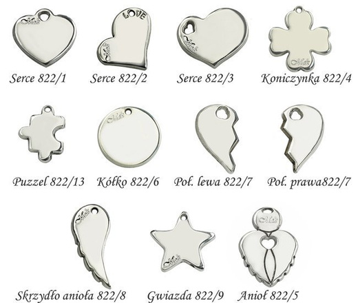 1245/5 naszyjnik srebrny 925 grubszy łańcuszek z koniczynką grawerowany