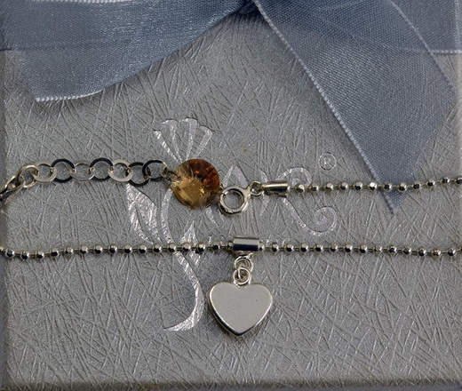 BR753 BRANSOLETKA Z GRAWEREM laser serce Swarovski Element dwustornna