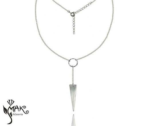 NK707 NASZYJNIK SZPIC 100% SREBRO 925 GRAWER