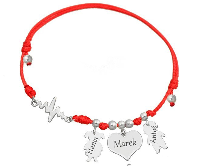 1183 bransoletka grawerowana linia życia srebro 925