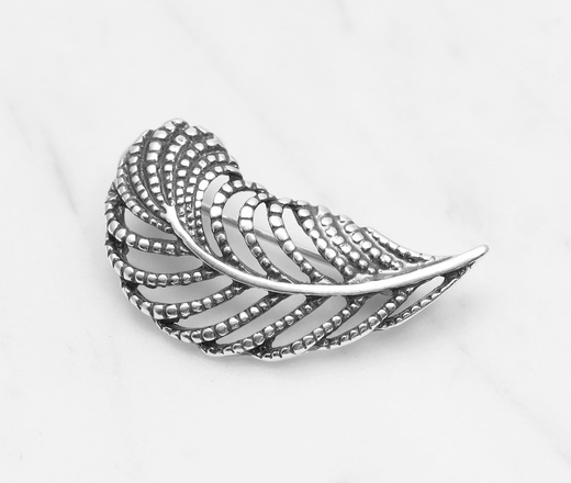 113/10/2 BROSZKA liść srebro 925