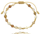 bransoletka różaniec 1758/1 złota, kamienie naturalne  