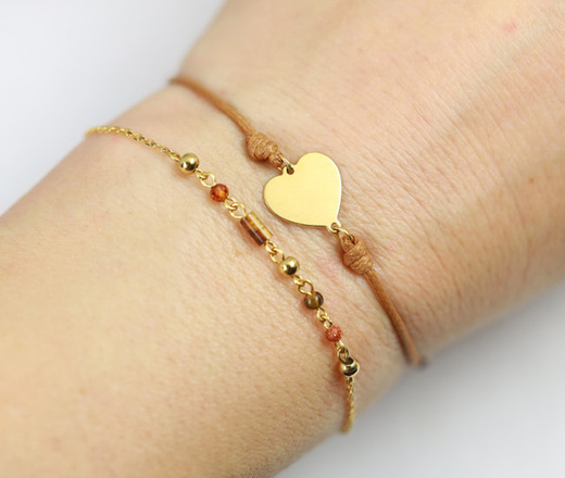 1432 naszyjnik srebrny 925 pozłacany kamienie naturalne brązowe