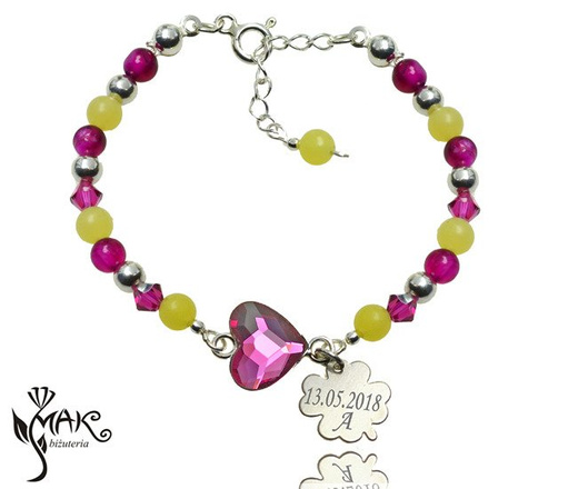 927/2 komplet Swarovski Elements srebro 925 urodziny komunia