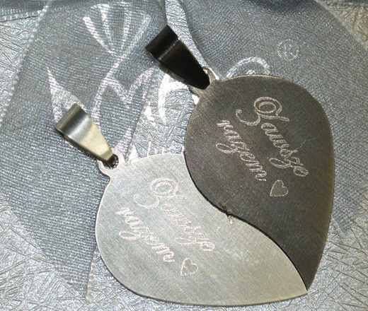 Bk668 breloki do kluczy dla zakochanych serce dzielone na pół