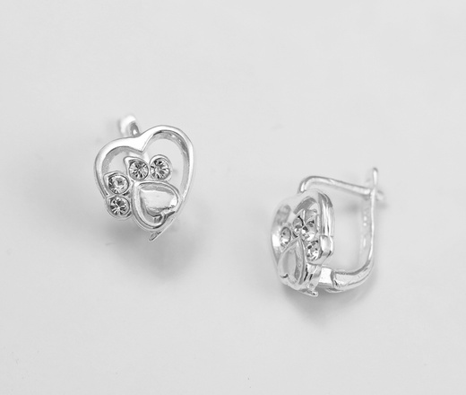 113/8 Kolczyki srebrne 925 łapki z angielskim zapięciem