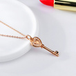 Nk 599/725 NASZYJNIK ze stali kluczyk różowe złoto