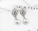 KOL 599/868 KOLCZYKI srebrne wysadzane cyrkoniami z perłą