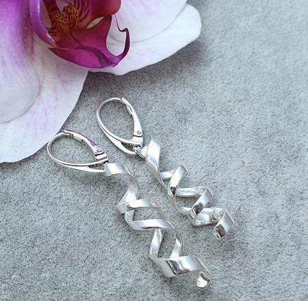 480/353 kolczyki srebrne 925 w kształcie sprężyny