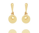 Kolczyki srebrne 925 pozłacane kulki 10 mm 1762