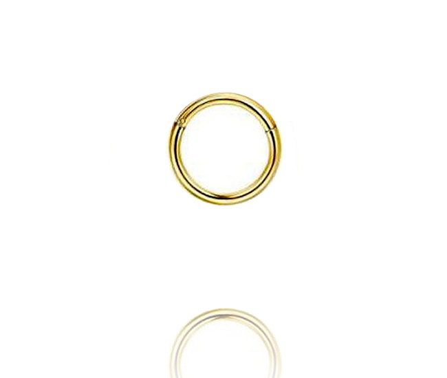 1478 kolczyk do piercingu 13 mm kółeczko stal złocona