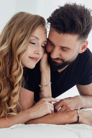 Bransoletka z grawerem kamień rzeczny i skalenie 1863/1