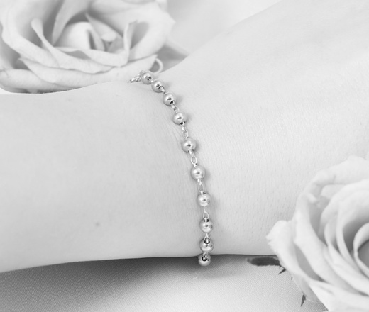 1627/4 bransoletka srebrna 925 różaniec