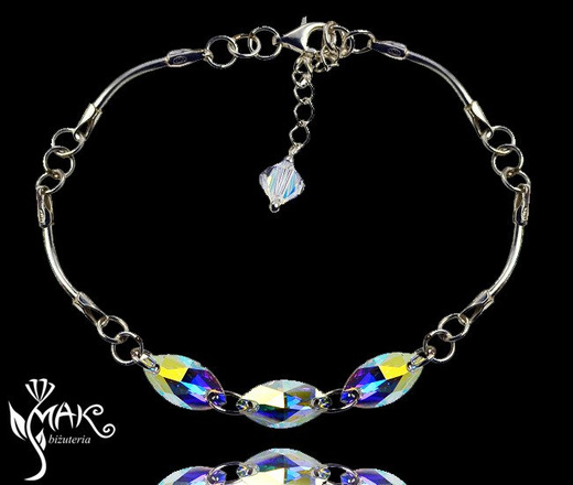 529 biżuteria ślubna komplet crystal ab