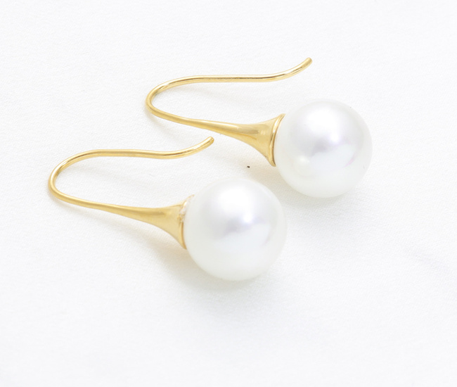 Kolczyki z perłami, pozłacana stal szlachetna 1857/34