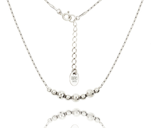 1306/4 komplet srebrny z kuleczkami