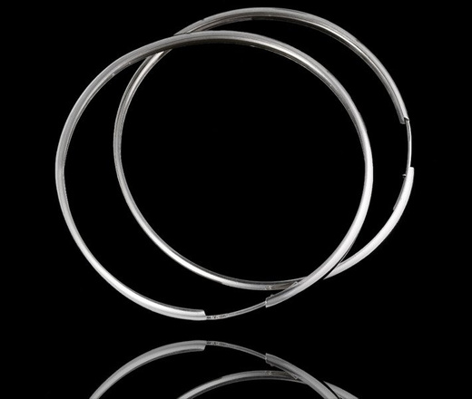 480/184 kolczyki srebrne koła 62 mm