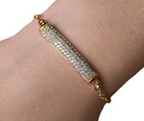 Br 599/244 BRANSOLETKA złota kryształy