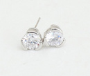 Kol 599/637 kolczyki srebrne wysadzane krystalicznymi cyrkoniami, wkrętki