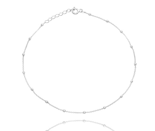 Bransoletka na nogę srebrna z kulkami FZ025PZ/1,4 1779/10