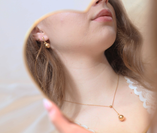 Naszyjnik srebro 925 z kulą regulowany wisiorek 1762