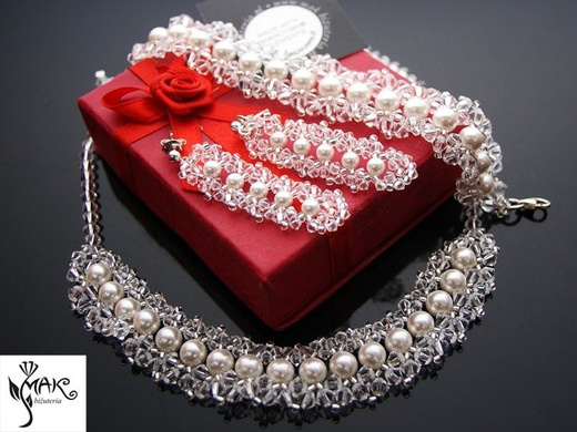 257 komplet biżuteria ślubna, biżuteria na ślub