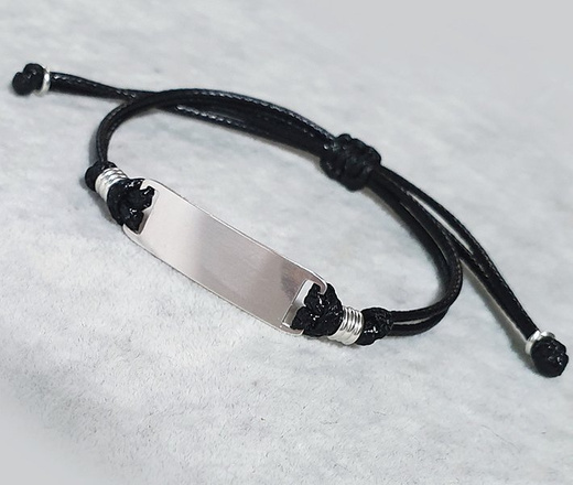 BR1113 BRANSOLETKA Z GRAWEREM MĘSKA SREBRO 925