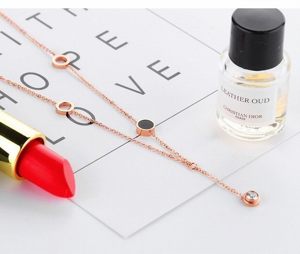 NK599/955 naszyjnik złoty stalowy perełka gwiazdka