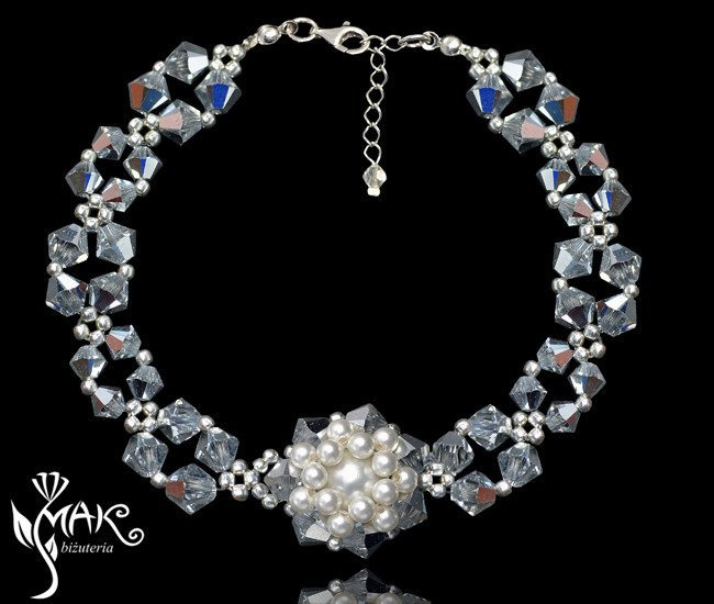 BR533 BRANOLETKA Swarovski ŚLUB srebro 925