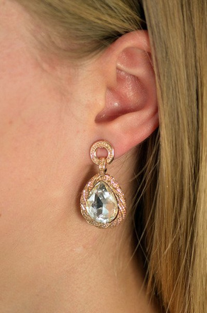 Kol 599/115 kolczyki kryształy złocone