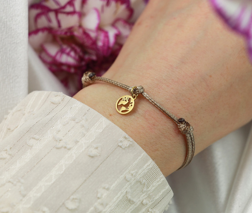 1639/3 bransoletka stalowa z globusem