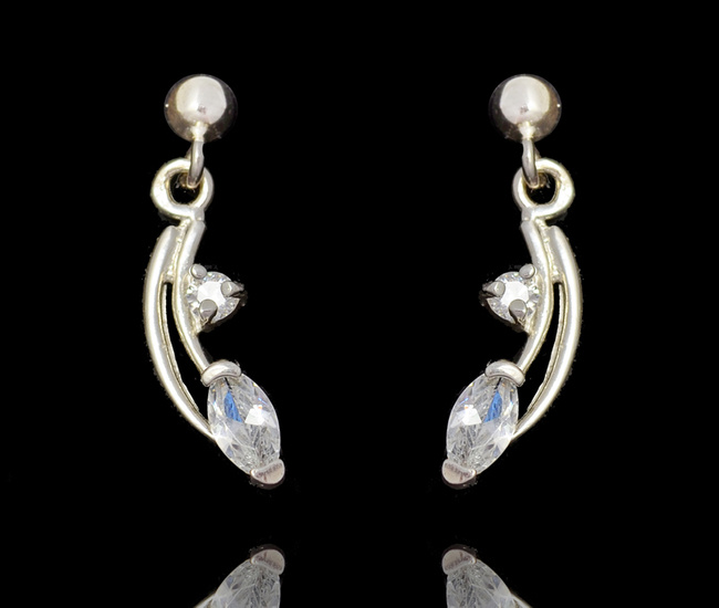 480/428 kolczyki srebrne 925  z cyrkoniami