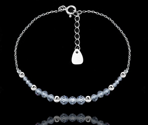 Komplet ślubny z cyrkoniami srebro 925 – naszyjnik, kolczyki, bransoletka 1816/11