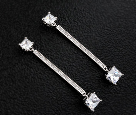 Kol 599/617 KOLCZYKI srebrne wysadzane cyrkoniami