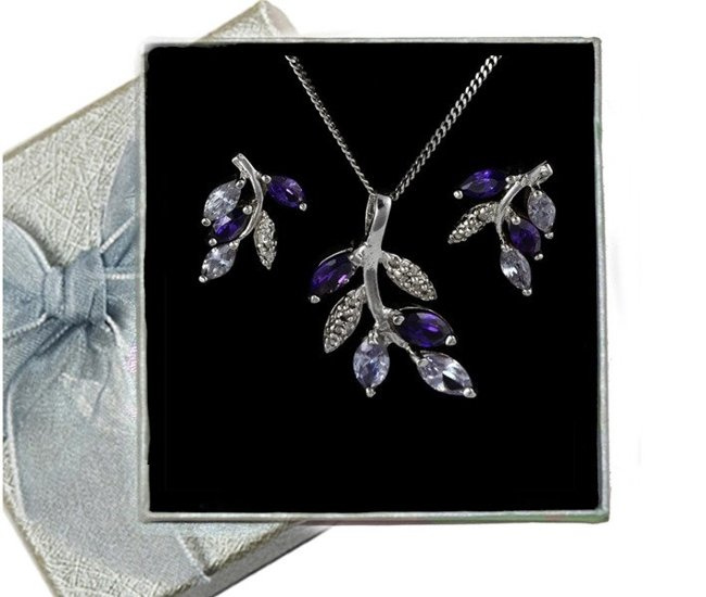 480/213  komplet srebrny listki