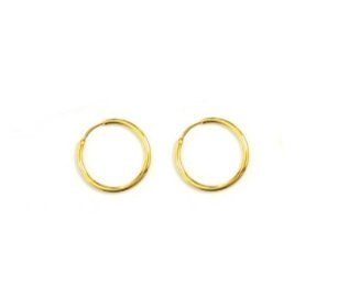 599/1022 Kolczyki koła złote 25 mm, stal szlachetna pozłacana