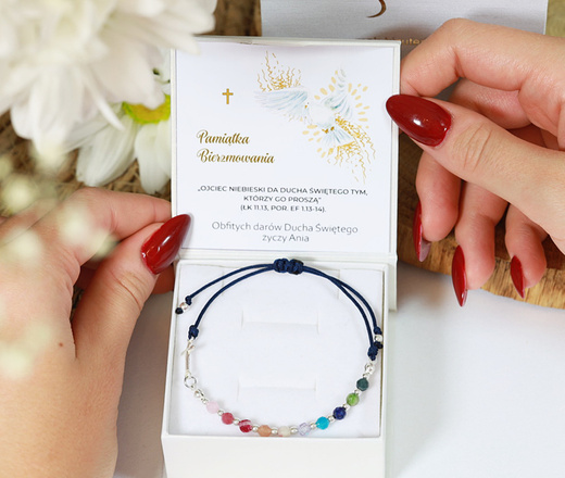 1729 bransoletka różaniec s.925 kamienie naturalne